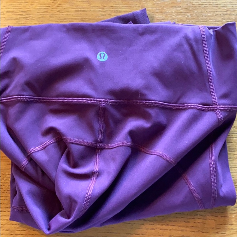 Lululemon purple mesh tights